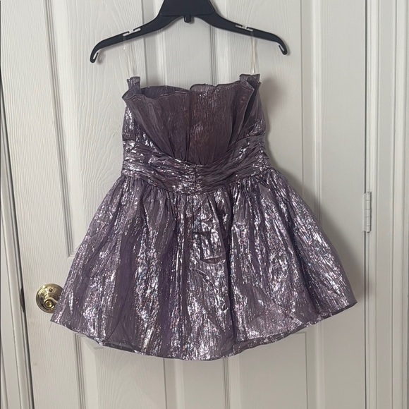 Shimmering Purple Strapless Dress collective US 6 petite collective brand - Picture 1 of 4